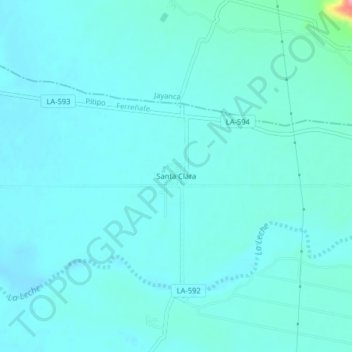 Topografische Karte Santa Clara, Höhe, Relief