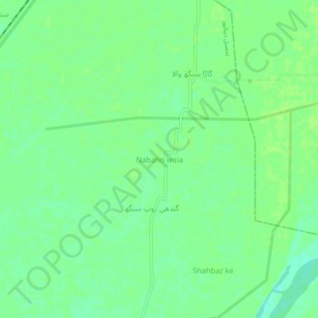 Topografische Karte Nabaho wala, Höhe, Relief