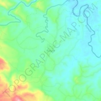 Topografische Karte Bugay, Höhe, Relief