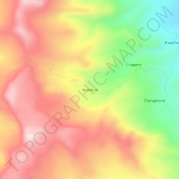 Topografische Karte Andahua, Höhe, Relief