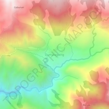 Topografische Karte Dumalaguing, Höhe, Relief