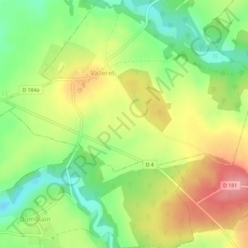 Topografische Karte Janval, Höhe, Relief