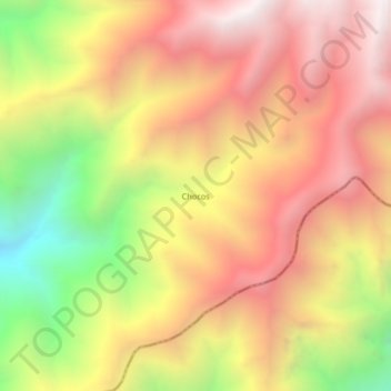 Topografische Karte Chocos, Höhe, Relief