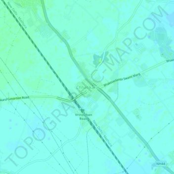 Topografische Karte Chhatikara, Höhe, Relief