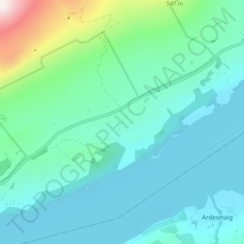 Topografische Karte Tombreck, Höhe, Relief