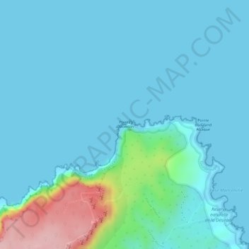 Topografische Karte Pointe à Mombin, Höhe, Relief