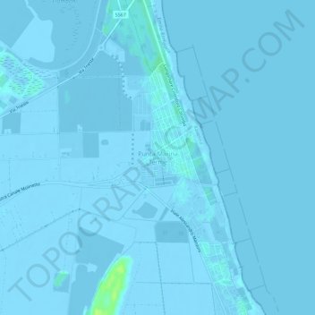 Topografische Karte Punta Marina Terme, Höhe, Relief