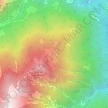 Topografische Karte Borlasca, Höhe, Relief