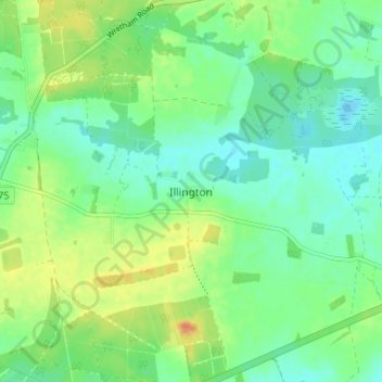 Topografische Karte Illington, Höhe, Relief