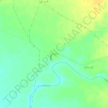 Topografische Karte Bhachunda, Höhe, Relief