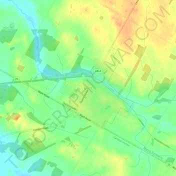 Topografische Karte Blyth, Höhe, Relief