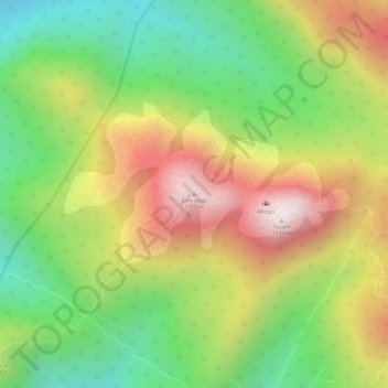 Topografische Karte Camapuã, Höhe, Relief