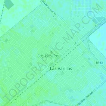 Topografische Karte Observatorio Parroquial, Höhe, Relief