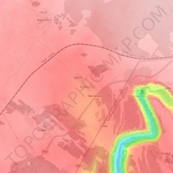 Topografische Karte Ivoševci, Höhe, Relief