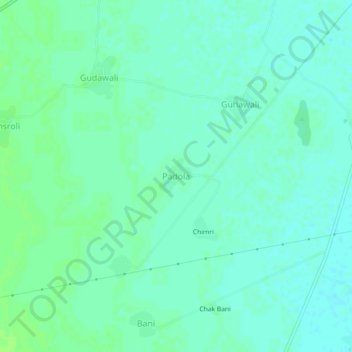 Topografische Karte Padola, Höhe, Relief
