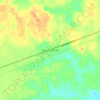 Topografische Karte Carlos Fitzcarrald, Höhe, Relief