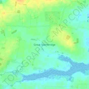 Topografische Karte Great Stambridge, Höhe, Relief