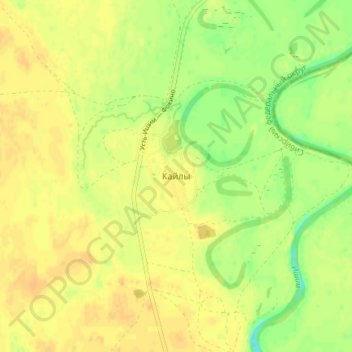 Topografische Karte Кайлы, Höhe, Relief