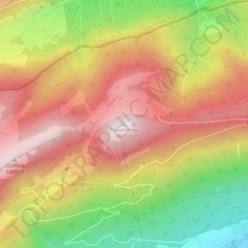 Topografische Karte Hasenmatt, Höhe, Relief