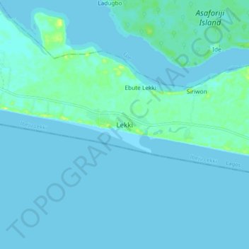 Topografische Karte Lekki, Höhe, Relief