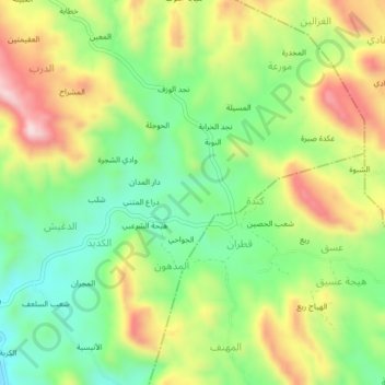 Topografische Karte Kadid Ra`aynah, Höhe, Relief