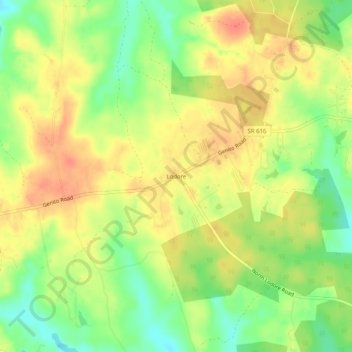 Topografische Karte Lodore, Höhe, Relief