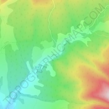 Topografische Karte Liban, Höhe, Relief