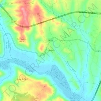 Topografische Karte Secorio, Höhe, Relief