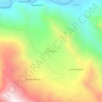 Topografische Karte Carampa, Höhe, Relief