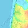 Topografische Karte Clam Beach, Höhe, Relief