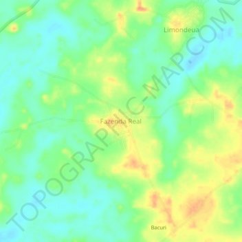 Topografische Karte Fazenda Real, Höhe, Relief