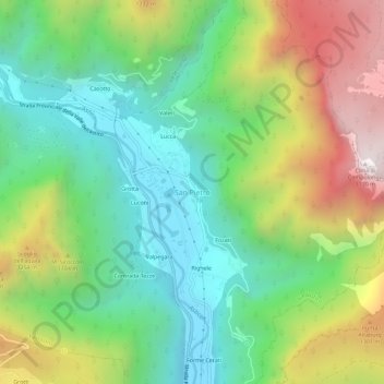 Topografische Karte San Pietro, Höhe, Relief