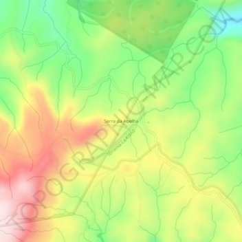 Topografische Karte Serra da Abelha, Höhe, Relief