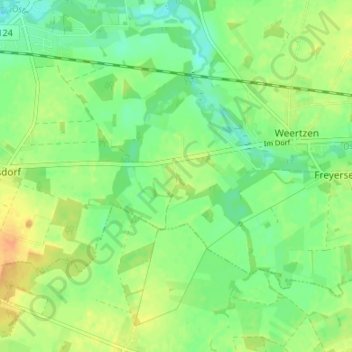 Topografische Karte Ahof, Höhe, Relief