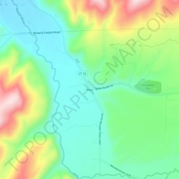 Topografische Karte Peoa, Höhe, Relief