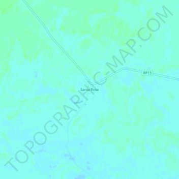 Topografische Karte Santa Rosa, Höhe, Relief