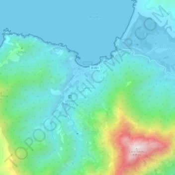 Topografische Karte Galéria, Höhe, Relief