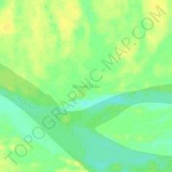 Topografische Karte Miguel Grau, Höhe, Relief