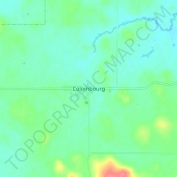 Topografische Karte Colombourg, Höhe, Relief