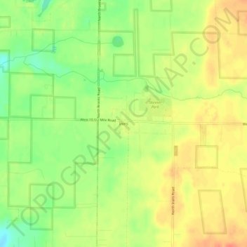 Topografische Karte Irons, Höhe, Relief