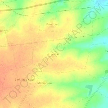 Topografische Karte Kundibeh, Höhe, Relief