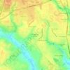 Topografische Karte Bluesprings Woods, Höhe, Relief