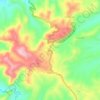 Topografische Karte Bogo, Höhe, Relief