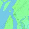 Topografische Karte Kakdwip, Höhe, Relief