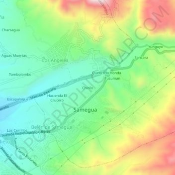 Topografische Karte Chirilo, Höhe, Relief