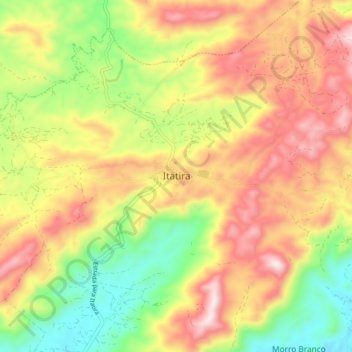 Topografische Karte Itatira, Höhe, Relief