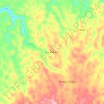 Topografische Karte Montealegre, Höhe, Relief