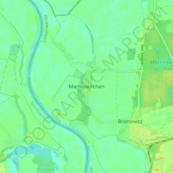 Topografische Karte Martinskirchen, Höhe, Relief