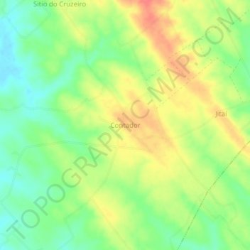 Topografische Karte Contador, Höhe, Relief