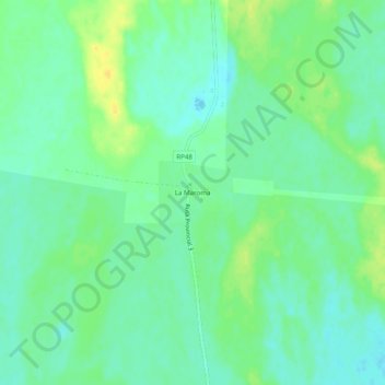 Topografische Karte La Maroma, Höhe, Relief